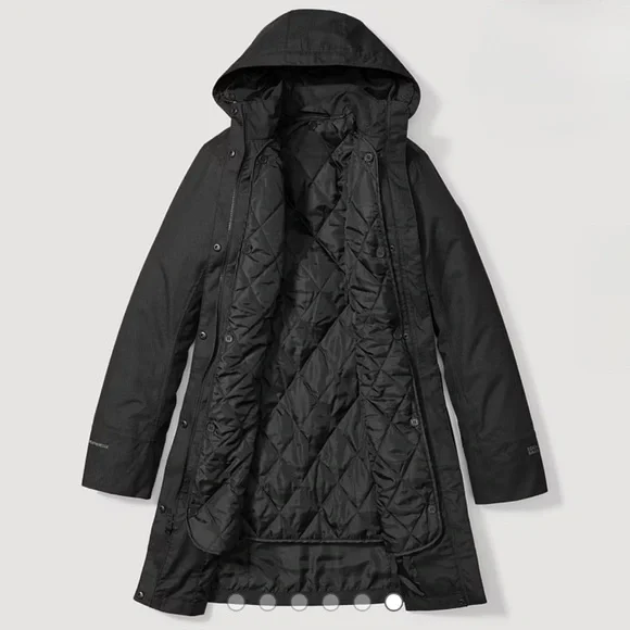 Eddie Bauer Women's Girl on the Go Insulated Waterproof Trench Coat
Black Large - Picture 6 of 16